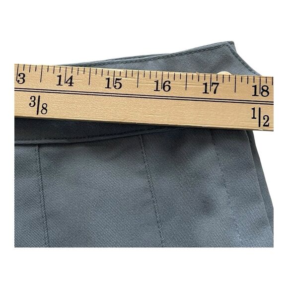 Divided by H&M Women’s Size 14 Slate Blue Pleated Mini Skirt A-Line Hip Zip Y2K - Picture 7 of 8